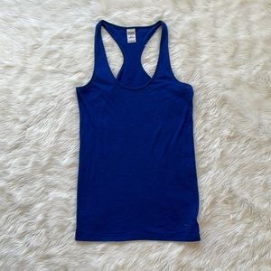 PINK Victoria's Secret Blue Racerback Tank Top Size Small